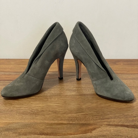 Steven By Steve Madden Shoes - Steven Steve Madden Grey Suede Pumptie Bootie 4" Heel sz 5.5 Mobwife Neutral